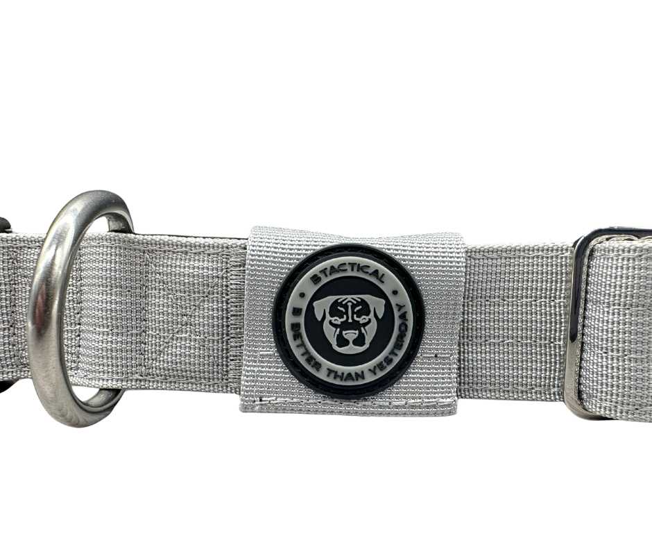 4cm Nylon BTactical™ Tracker Collar | Misty Grey