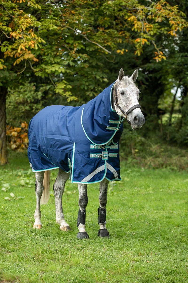 100g Detachable Neck Turnout Rug - Navy