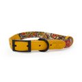 Retro Bloom Leather Dog Collar