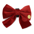 Ruby Red Velvet Sailor Bow Tie