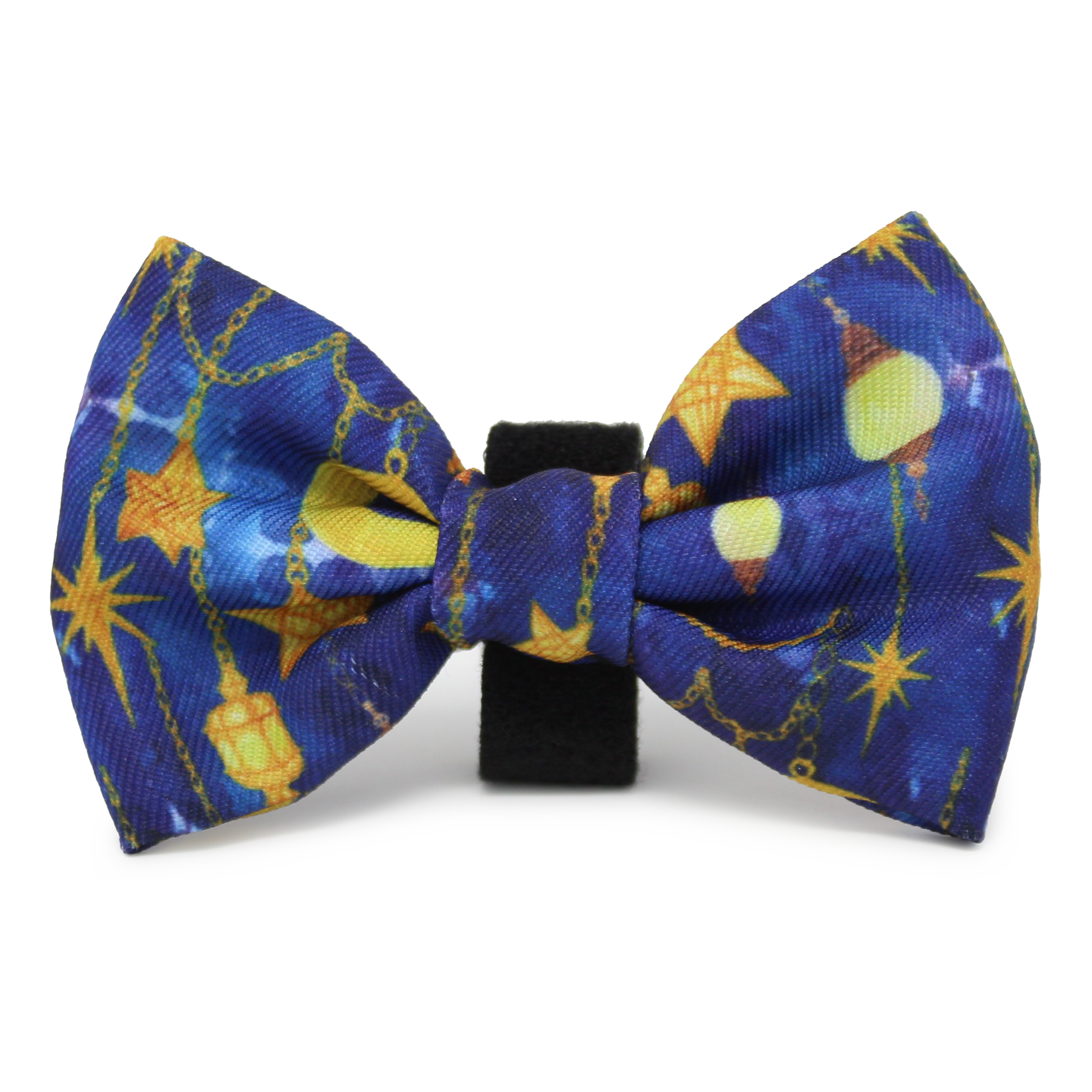 Arabian Nights - Blue and Gold Dog Bow