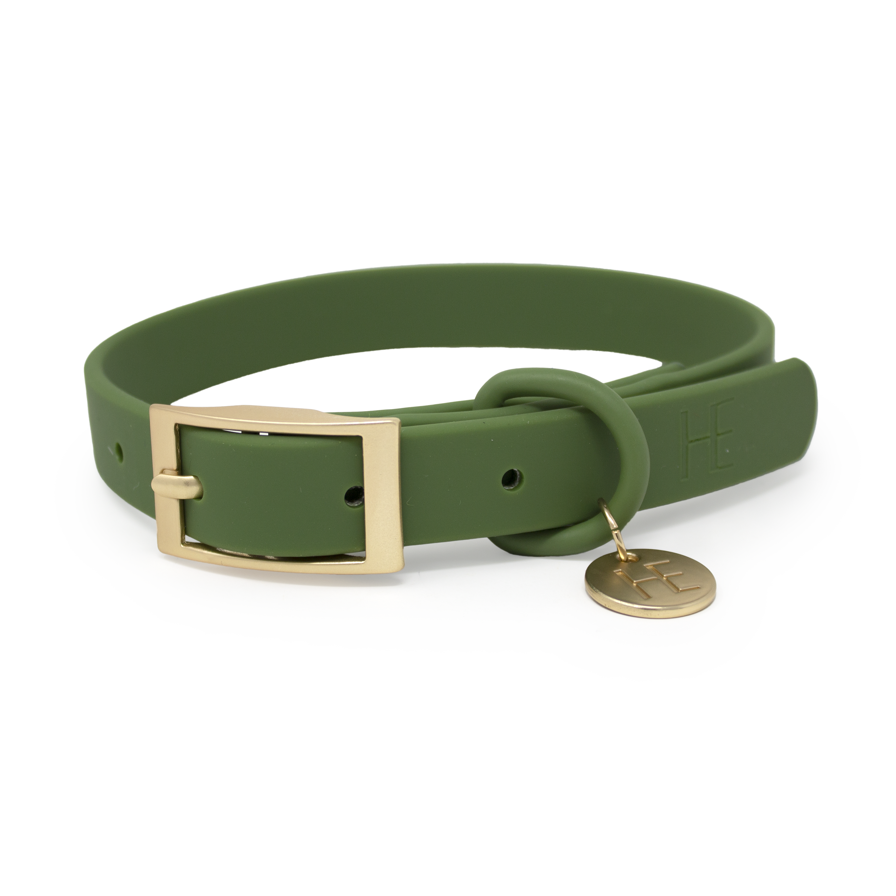 Vegan Forest Green 'All Weather' Dog Collar