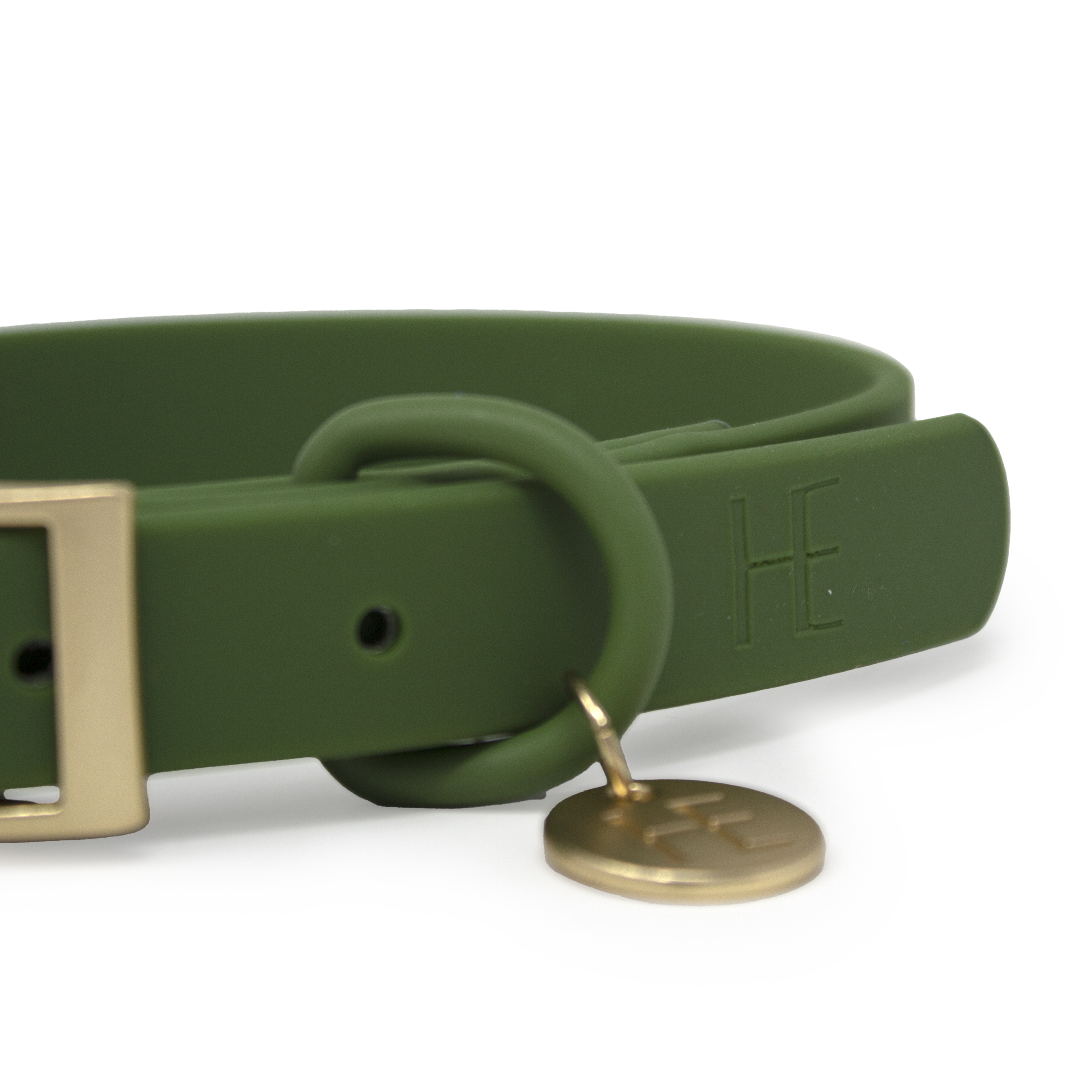 Vegan Forest Green 'All Weather' Dog Collar