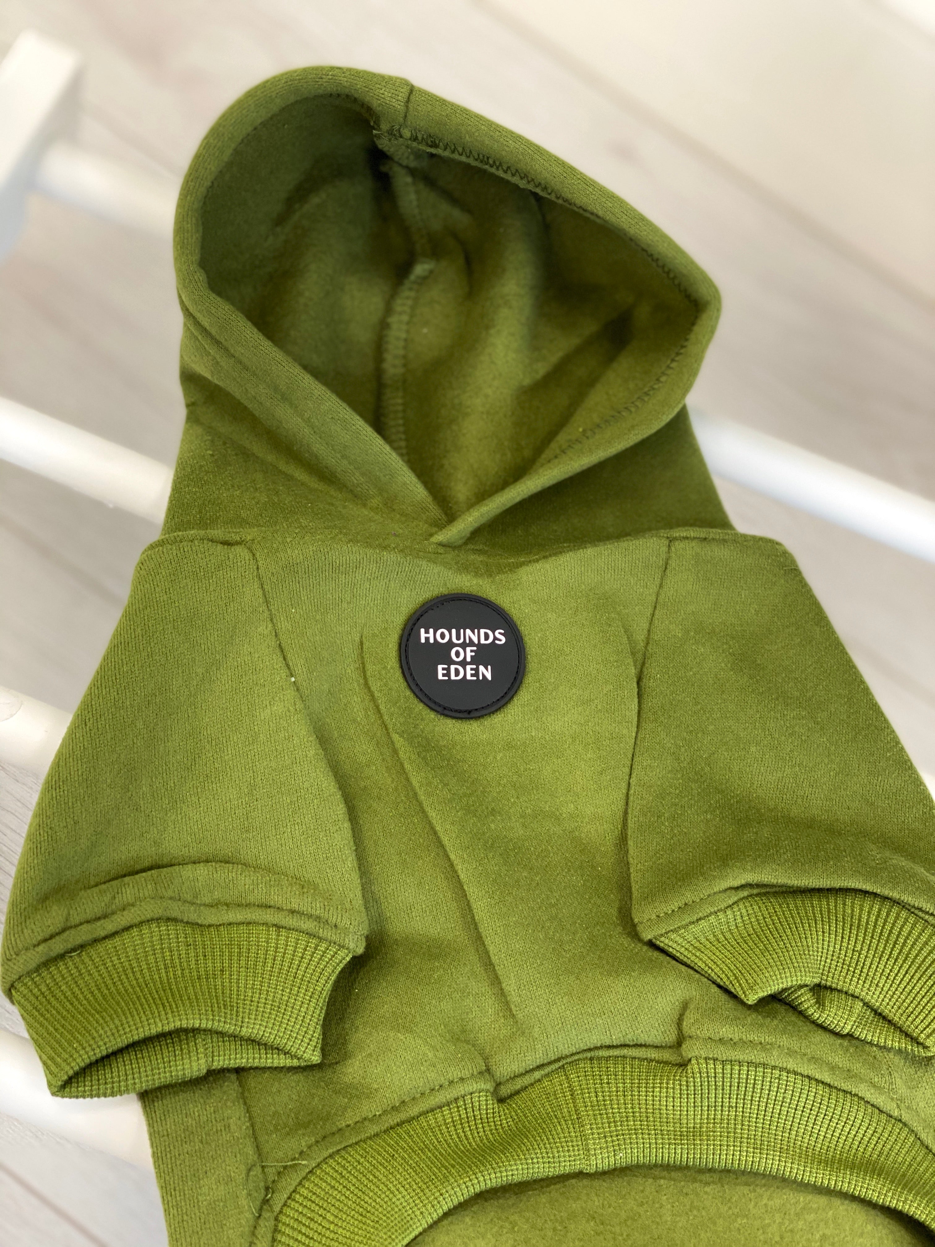 Dog Hoodie - Olive Green