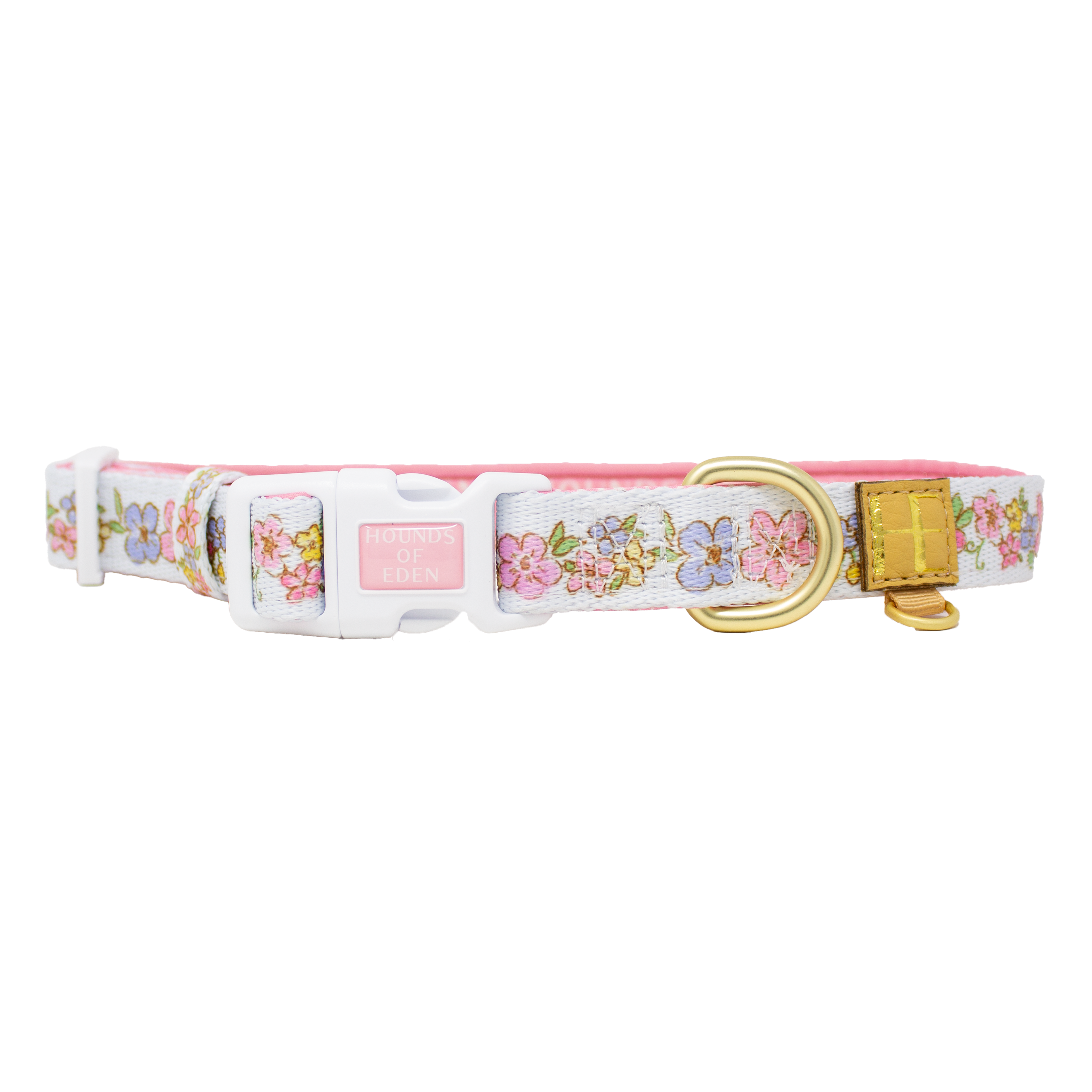 Pastel Petals - Dog Collar + ID Tag Holder